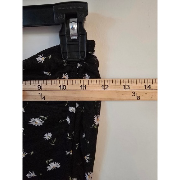 No Boundaries Strapless Daisy Floral Midi Dress Black Cottagecore Size Small - Picture 4 of 6